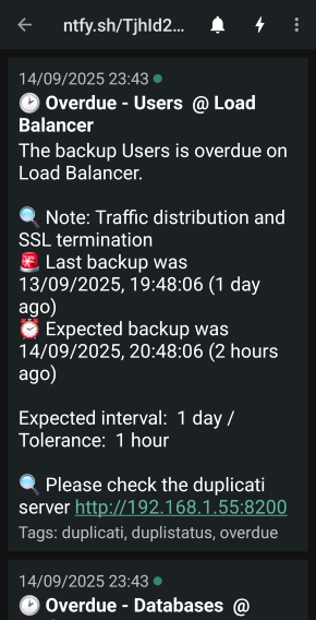 ntfy overdue message