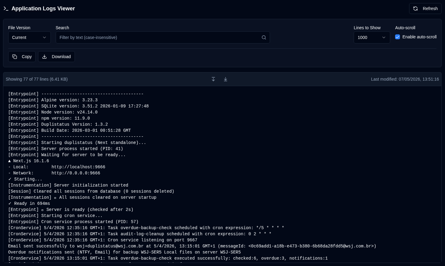 Application Log Viewer