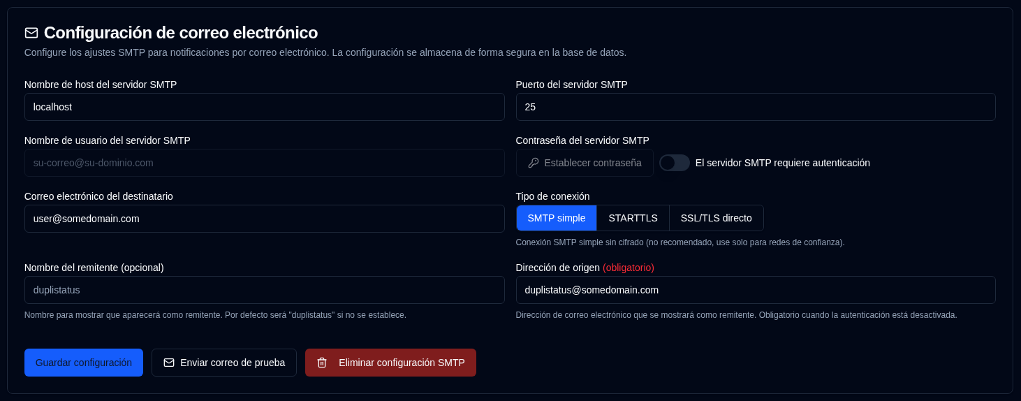Email Configuration