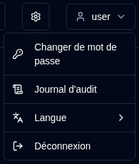 Menu Utilisateur - Utilisateur