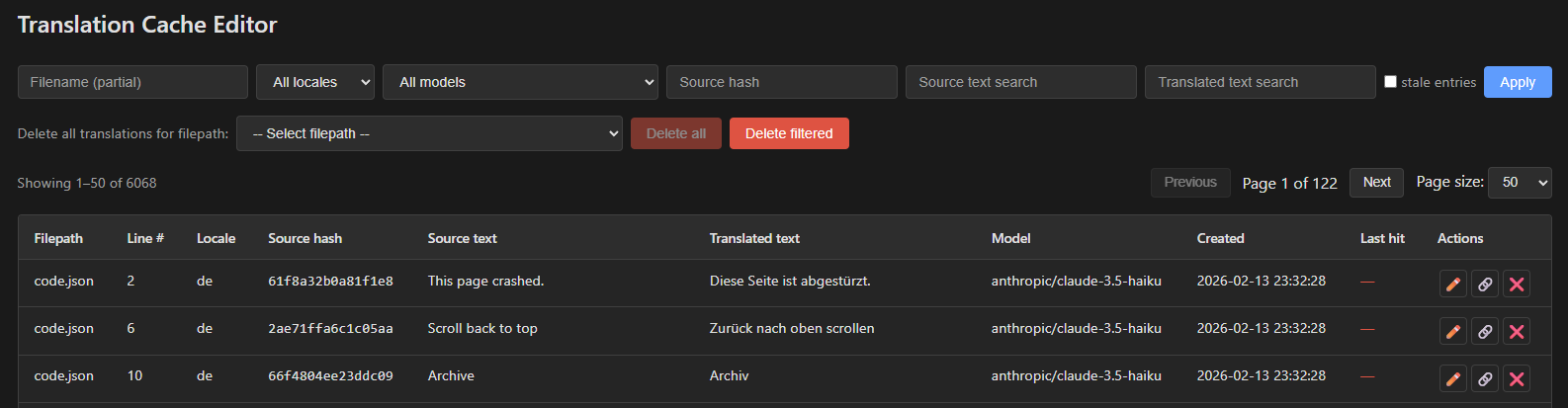 Translate Edit-Cache App