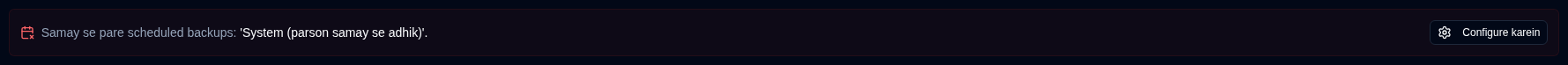 Server Details - Overdue Scheduled Backups