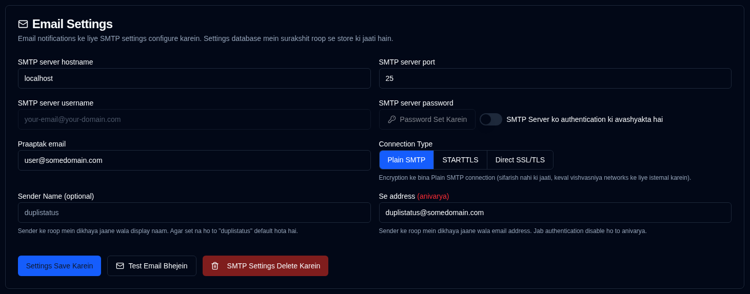 Email Configuration